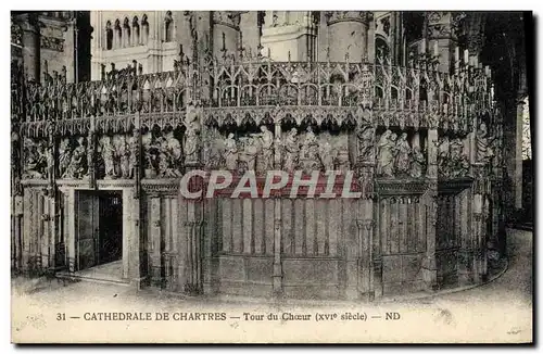 Cartes postales Cathedrale De Chartres Tour du Choeur