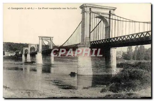 Cartes postales Langeais Le Pont Suspendu Sur la Loire