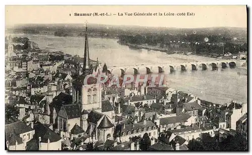 Ansichtskarte AK Saumur La Vue Generale et la Loire