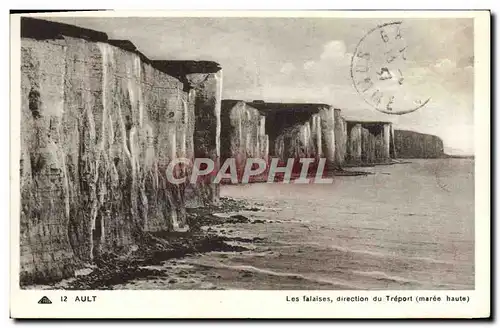 Cartes postales Ault Les Falaises Direction du Treport Maree haute