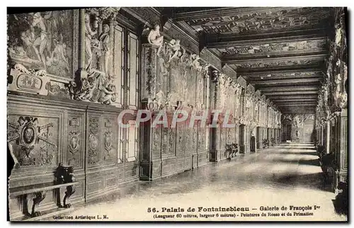 Cartes postales Palais de Fontainebleau Galerie de Francois 1er