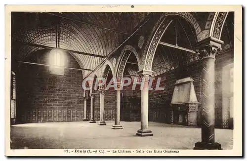 Cartes postales Blois Le Chateau Salle des Etats Generaux