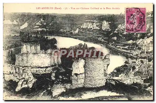 Ansichtskarte AK Les Andelys Vue Sur Chateau Gaillard et le Petit Andely