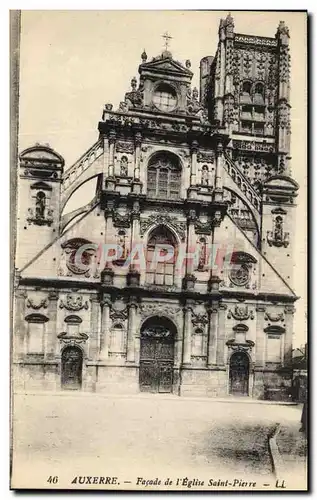 Cartes postales Auxerre Facade de L'Eglise Saint Pierre