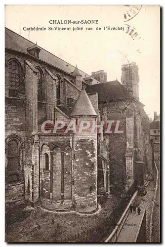 Cartes postales Chalon Sur Saone Cathedrale Saint Vincent Cote rue de l&#39eveche