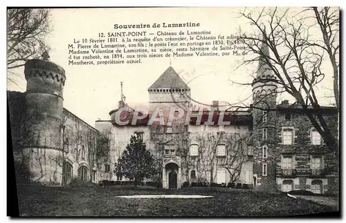 Cartes postales Saint Point Chateau de Lamartine