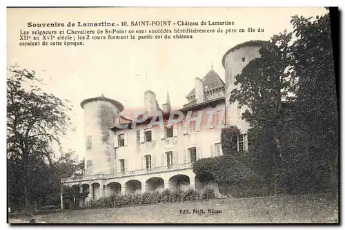 Cartes postales Saint Point Chateau de Lamartine