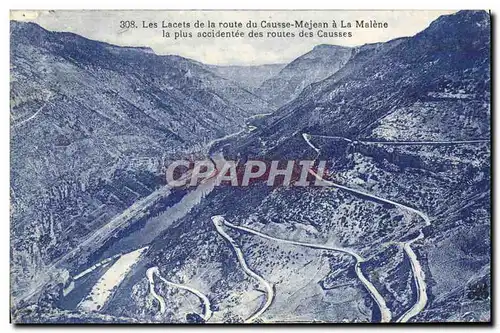 Cartes postales Les lacets de al route du Causse Mejean a la Malene