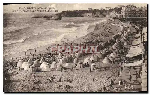 Cartes postales Biarritz Vue Generale de la Grande Plage