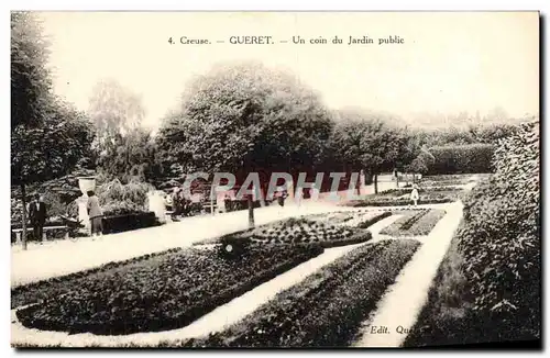 Cartes postales Gueret Un Coin du Jardin Public