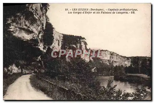 Cartes postales Les Eyzies Capitale Prehistorique Les gorges d&#39enfer et les falaises de Laugerie