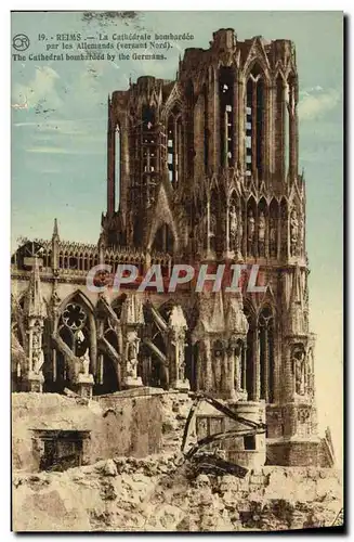 Ansichtskarte AK Reims La Cathedrale Bombardee Militaria