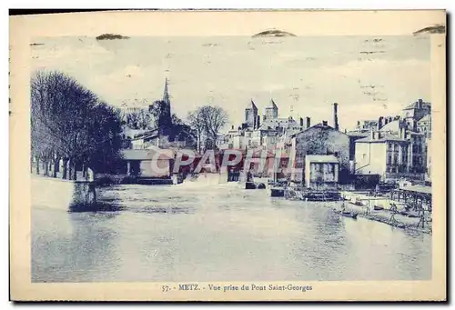 Ansichtskarte AK Metz Vue prise du Pont Saint Georges