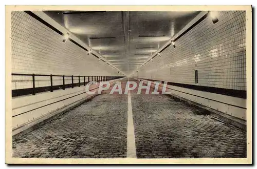 Ansichtskarte AK Anvers Vue Interieure du Tunnel pour vehicules sous l&#39Escaut Eclairage Philora au sodium