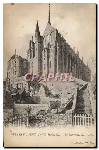 Cartes postales Abbaye Du Mont Saint Michel La Merveille