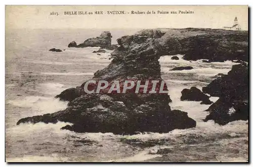 Ansichtskarte AK Belle Isle en Mer sauzon Rochers de la Pointe aux Poulains