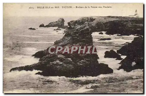 Cartes postales Belle Isle en Mer sauzon Rochers de la Pointe aux Poulains