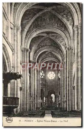 Cartes postales Poissy Eglise Notre Dame La Nef