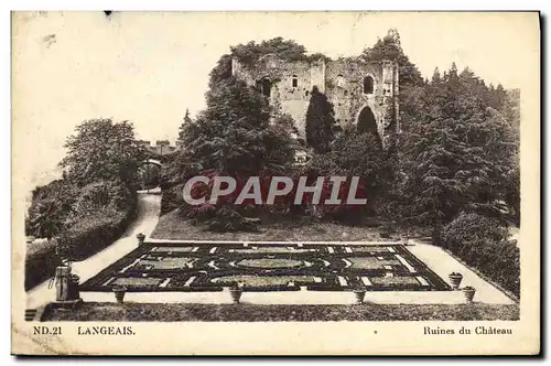 Cartes postales Langeais Ruines du Chateau