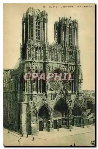 Cartes postales Reims Cathedrale