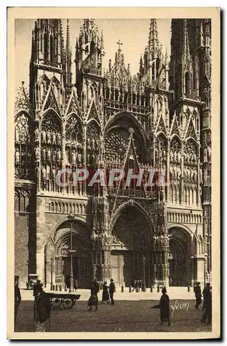 Ansichtskarte AK Rouen Facade De La Cathedrale