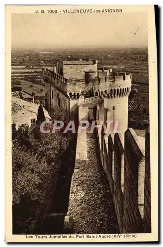 Ansichtskarte AK Villeneuve Les Avignon Les tours jumelles du Fort Saint Andre