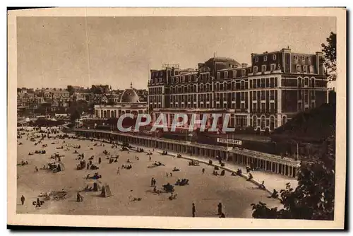 Cartes postales Dinard L&#39Hotel Royal Et Les Nouvelles Cabines De Bain