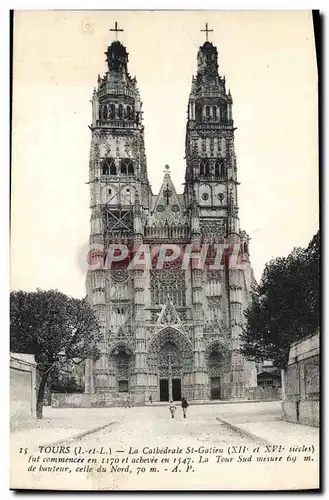 Cartes postales Tours La Cathedrale St Gatien