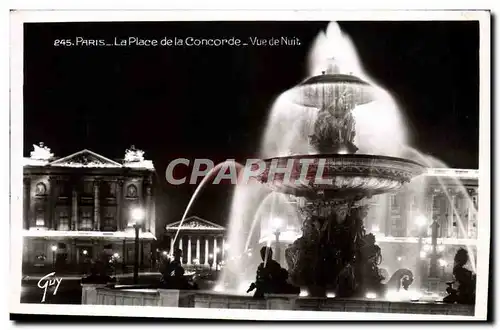 Cartes postales moderne Paris La Place De la Concorde Vue De Nuit