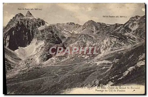 Cartes postales Le Beau Chalet Du Grand St Bernard Passage du col de fenetre