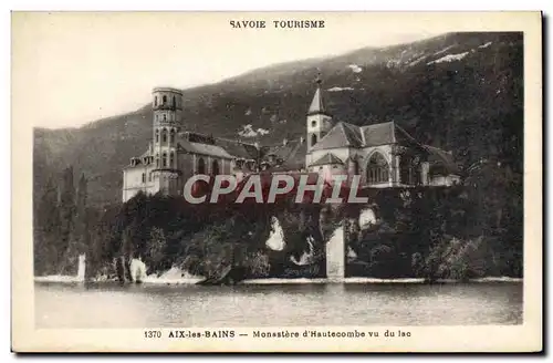 Cartes postales Aix Les Bains Monastere D'Hautecombe Vu Du Lac