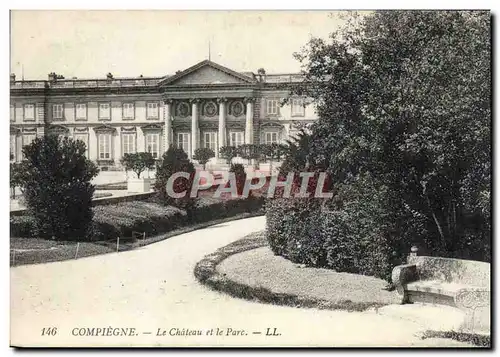 Cartes postales Compiegne Le Chateau Et Le Parc