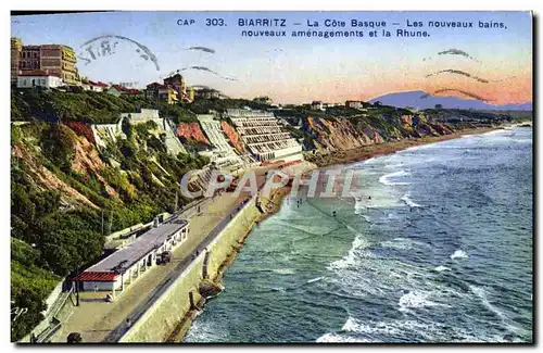 Ansichtskarte AK Biarritz La Cote Basque Les Nouveaux Bains nouveaux amenagements et la Rhune