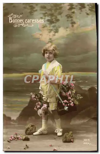 Cartes postales Fantaisie Enfant Bonnes Caresses