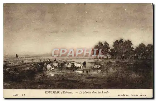 Cartes postales Rousseau Le Marais Dans Les Landes Paris Musee du louvre