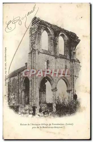 Cartes postales Ruines De I'Ancienne Abbaye De Fontainejean Pres De St Maurice Sur Aveyron