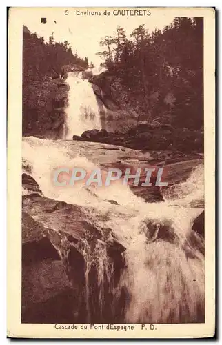 Ansichtskarte AK Environs De Cauterets Cascade Du Pont D&#39Espagne