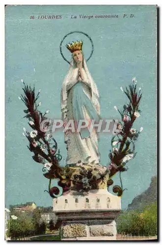 Cartes postales Lourdes La Vierge Couronnee