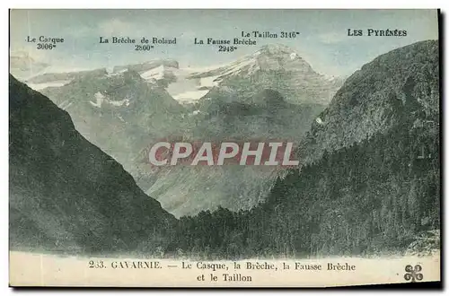 Cartes postales Gavarnie Le Casque La Breche La Fausse Breche et le Taillon