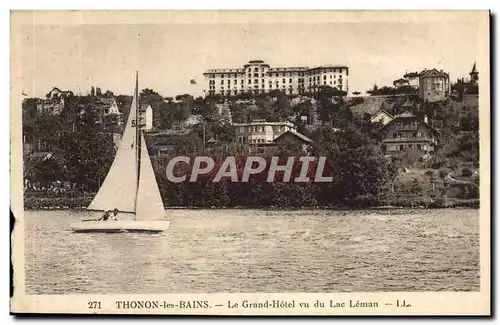 Ansichtskarte AK Thonon Les Bains Le Grand Hotel Vu Du Lac Leman