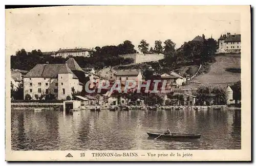 Cartes postales Thonon Les Bains Vue Prise De La Jetee