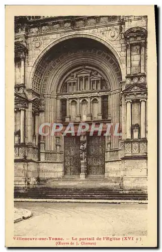 Cartes postales Villeneuve Sur Yonne Le Portail De I'Eglise