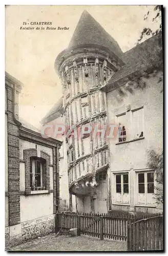 Cartes postales Chartres Escatier De La Reine Berthe