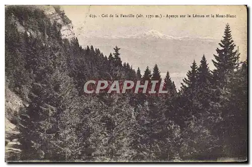 Ansichtskarte AK Col De La Faucille Apercu Sur Le lac Leman Et Le Mont Blanc