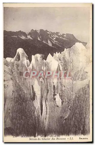 Cartes postales Massif Du Mont Blanc Seracs Du Glacier Des Bossons