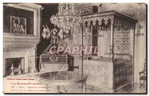 Cartes postales Pau Chateau D'Henri IV Le lit et le berceau d'Henri IV