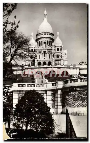 Cartes postales moderne Paris La Basilique Du Sacre Coeur De Montmartre vue des jardins