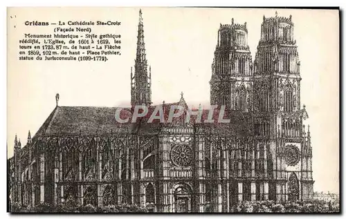 Cartes postales Orleans La Cathedrale Ste Croix