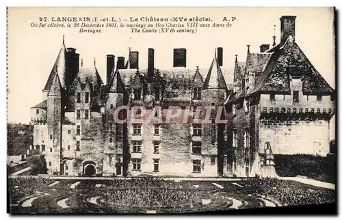 Cartes postales Langeais Le Chateau