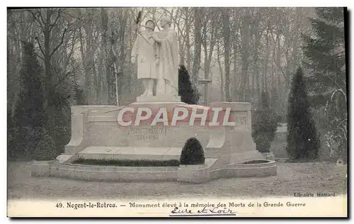 Cartes postales Nogent Le Rotrou Monument Eleve A La Memoire Des Morts De la Grande Guerre Militaria